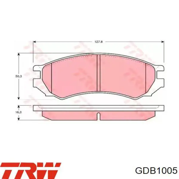 Купить GDB1005 TRW Колодки тормозные