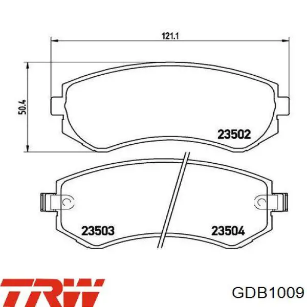 Тормозные колодки TRW GDB1009