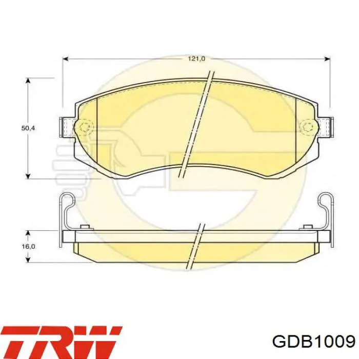 GDB1009 TRW Колодки передние