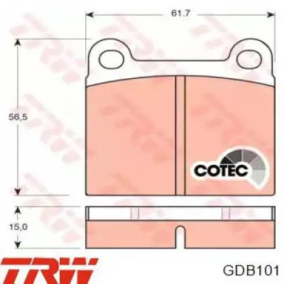 Колодки дисковые  TRW GDB101 цена, от 17.25 USD