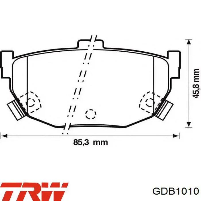 Задние тормозные колодки GDB1010 TRW