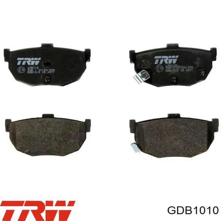 GDB1010 TRW задние тормозные колодки