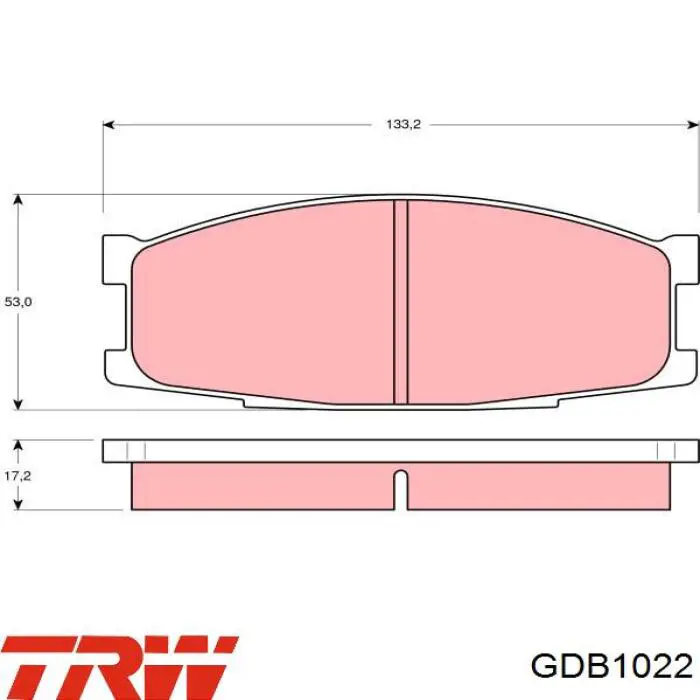 GDB1022 TRW колодки тормозные передние дисковые