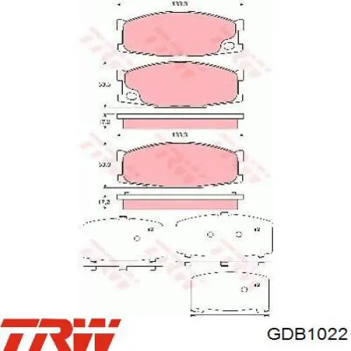 Compre GDB1022 TRW Sapatas do freio dianteiras de disco