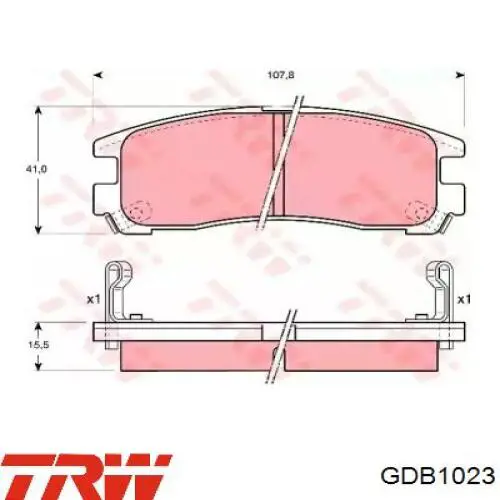 Задние дисковые колодки TRW GDB1023