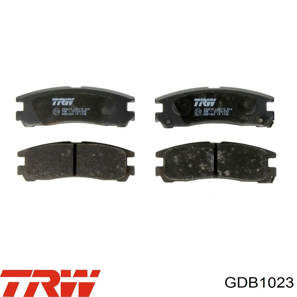 GDB1023 TRW колодки тормозные задние дисковые
