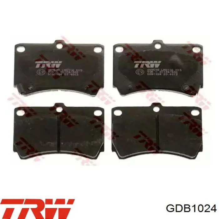 GDB1024 TRW колодки тормозные передние дисковые