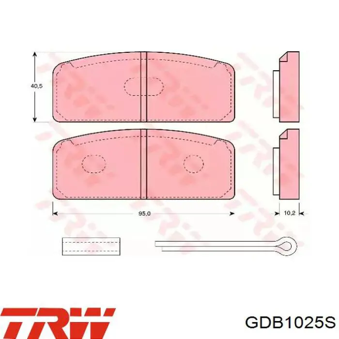 Колодки дисковые  TRW GDB1025S цена, от 13.83 USD