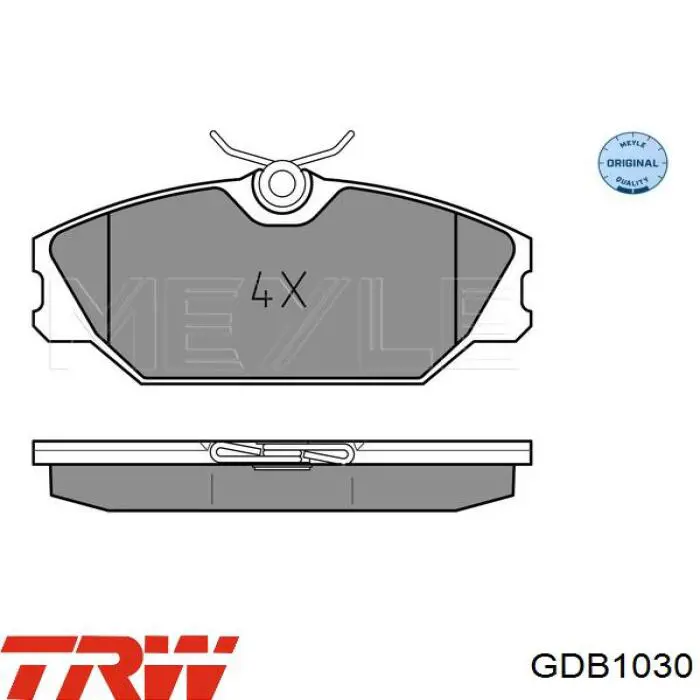GDB1030 TRW Колодки передние