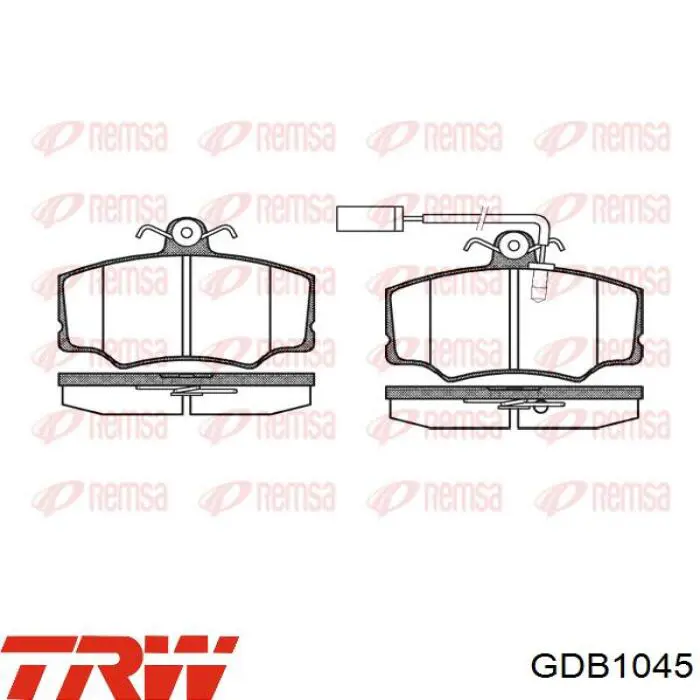 Купить GDB1045 TRW Колодки тормозные