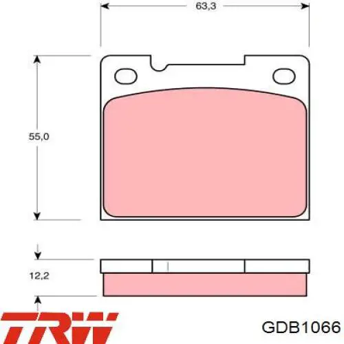 GDB1066 TRW Колодки тормозные дисковые комплект