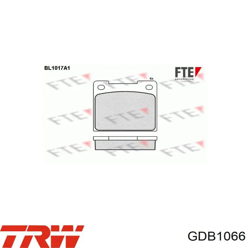Купить GDB1066 TRW Колодки тормозные задние, дисковые