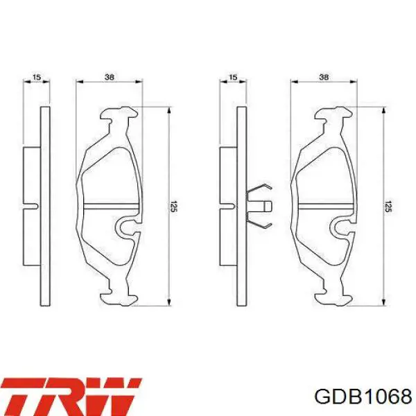 Купить GDB1068 TRW Колодки тормозные задние, дисковые
