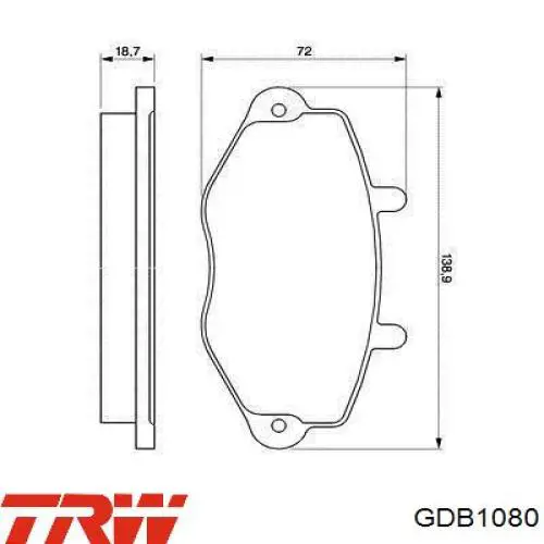 Тормозные колодки TRW GDB1080