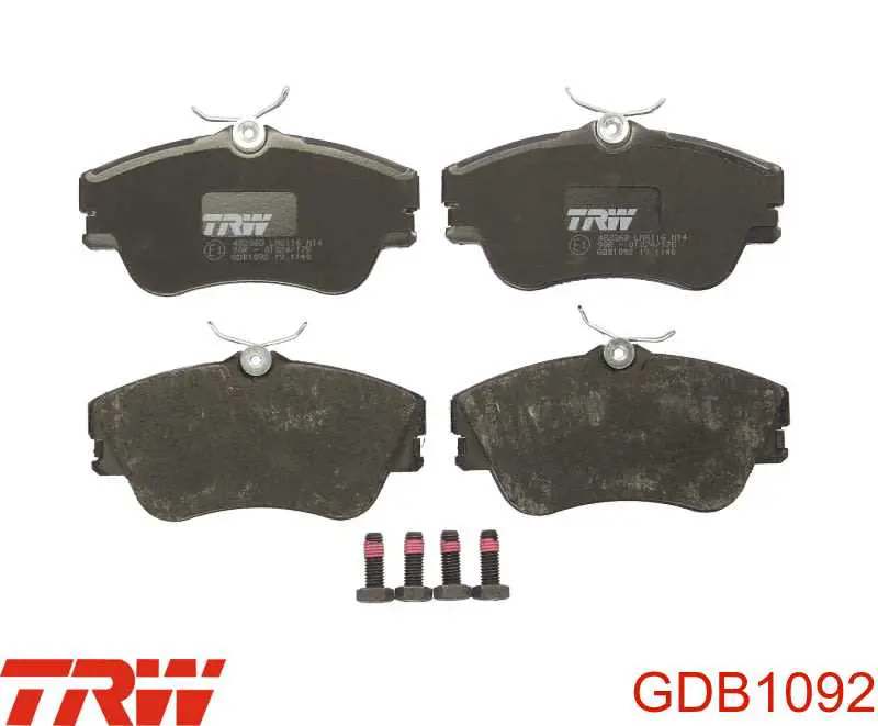 GDB1092 TRW передние тормозные колодки