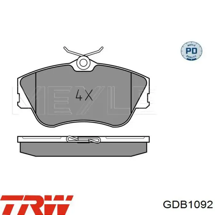 Передние тормозные колодки GDB1092 TRW