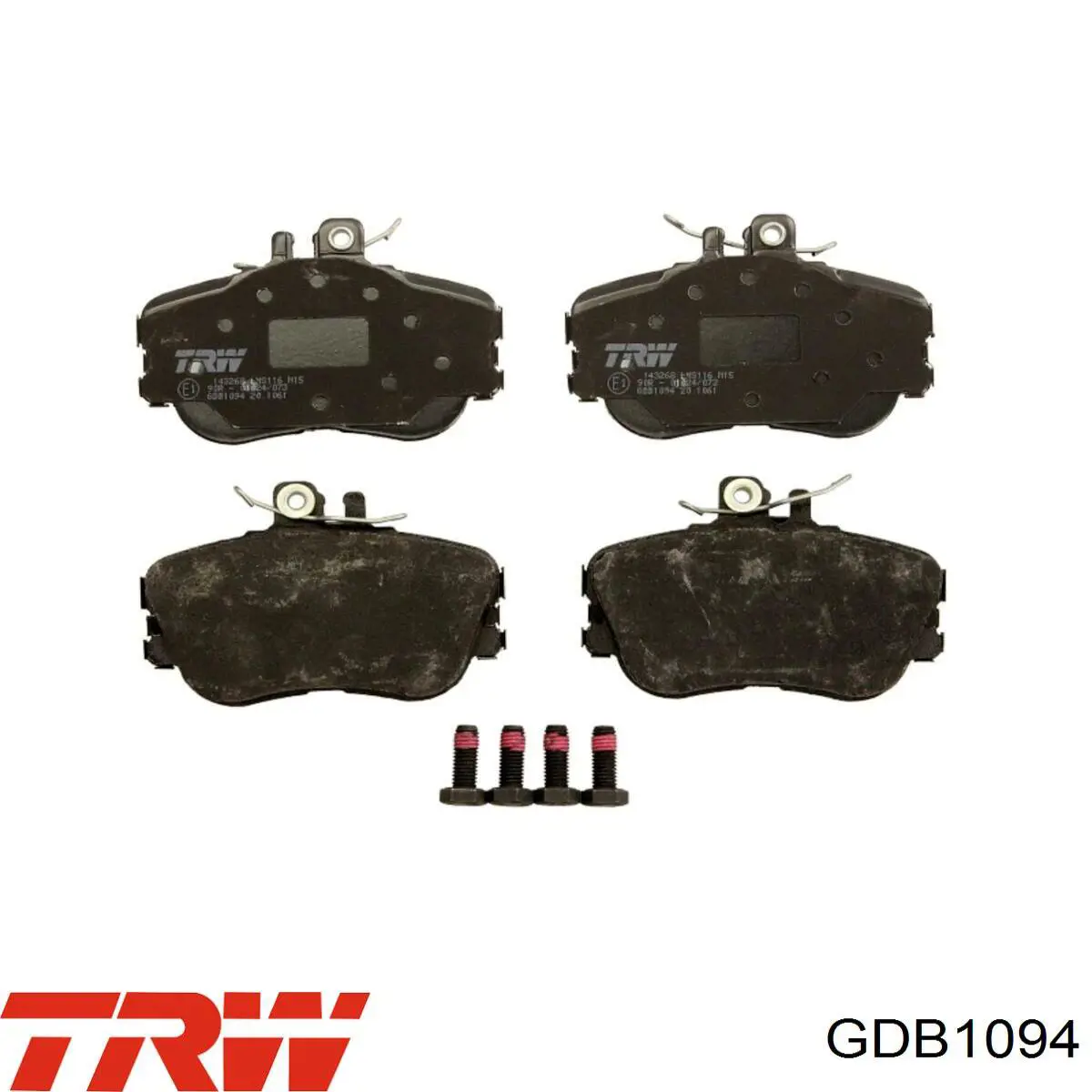 GDB1094 TRW колодки тормозные передние дисковые