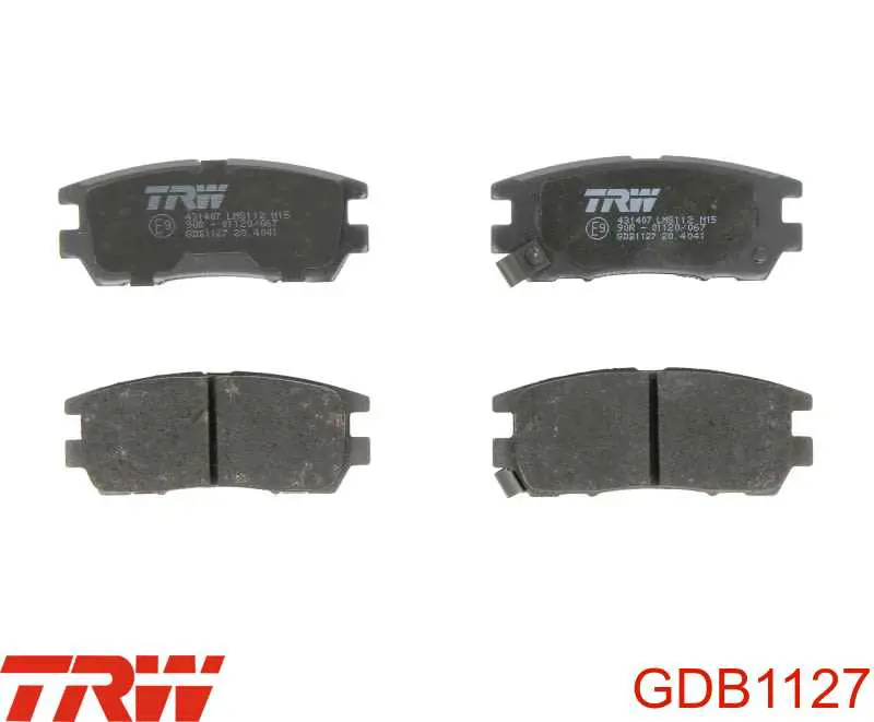 GDB1127 TRW колодки тормозные задние дисковые