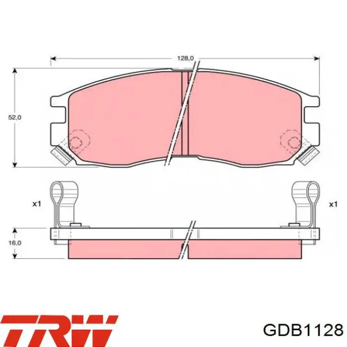 Купить GDB1128 TRW Колодки тормозные