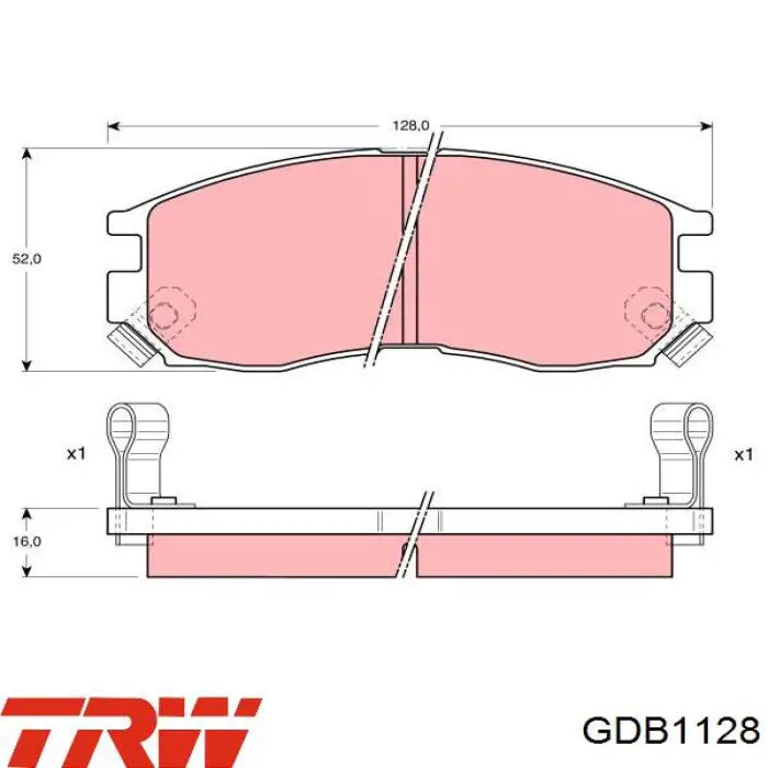 Передние тормозные колодки GDB1128 TRW