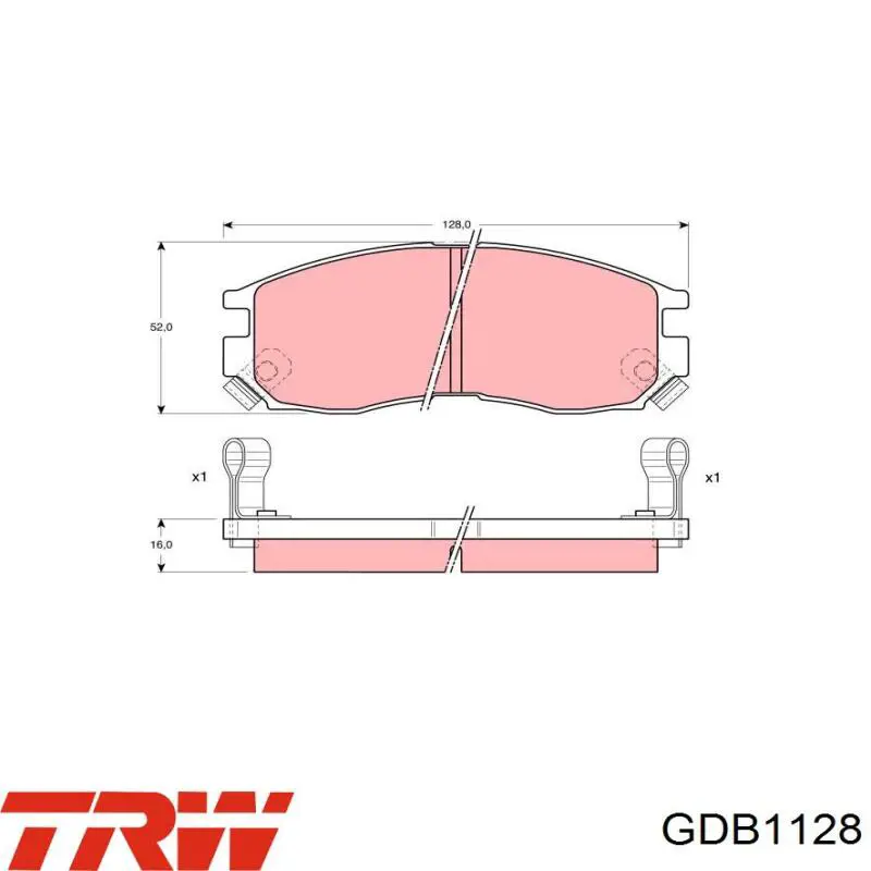 Колодки TRW GDB1128 цена, от 19.40 USD