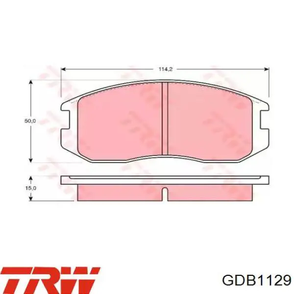 GDB1129 TRW колодки тормозные передние дисковые
