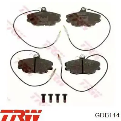 Купить GDB114 TRW Колодки тормозные