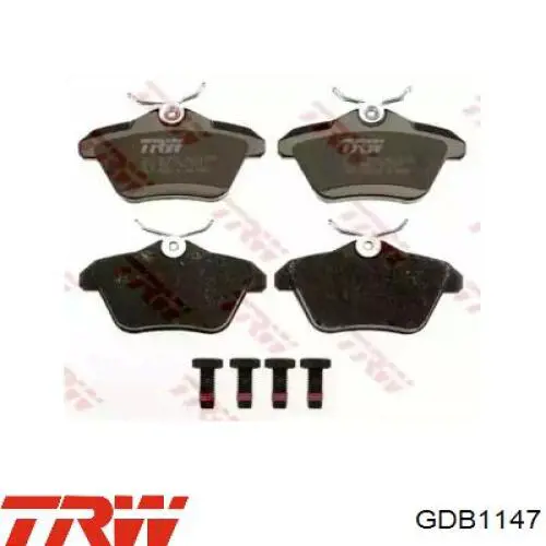 GDB1147 TRW колодки тормозные задние дисковые