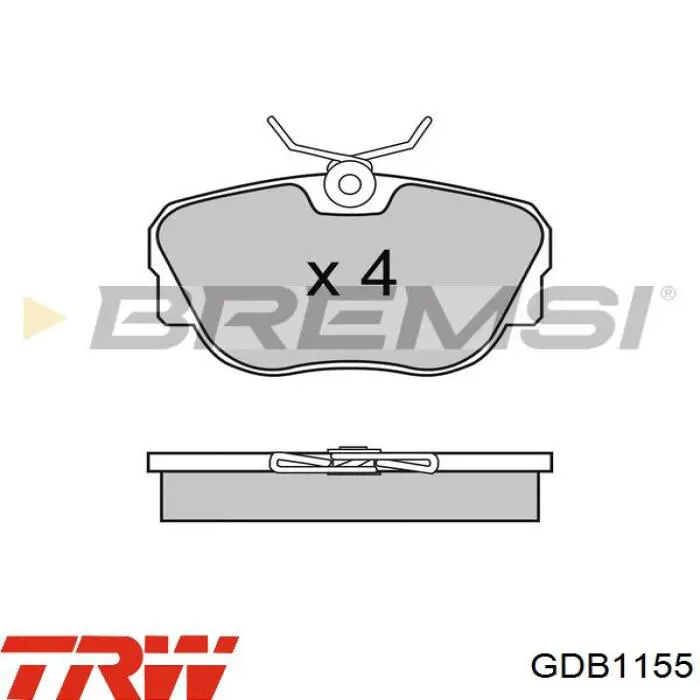 Задние дисковые колодки TRW GDB1155