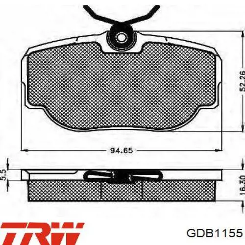 GDB1155 TRW Колодки тормозные дисковые комплект
