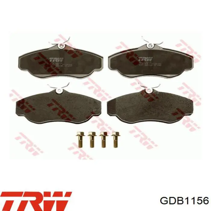 GDB1156 TRW колодки тормозные передние дисковые