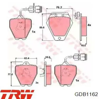 Тормозные колодки TRW GDB1162