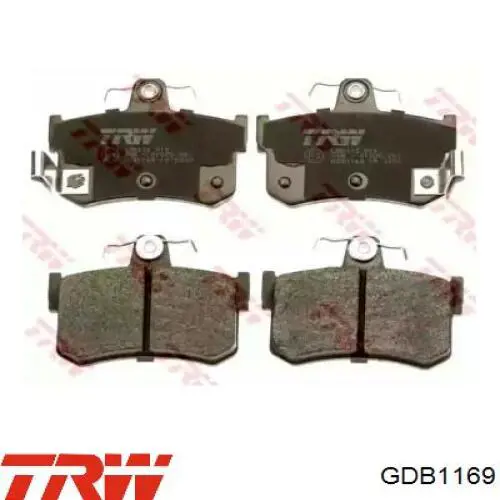 GDB1169 TRW колодки тормозные задние дисковые