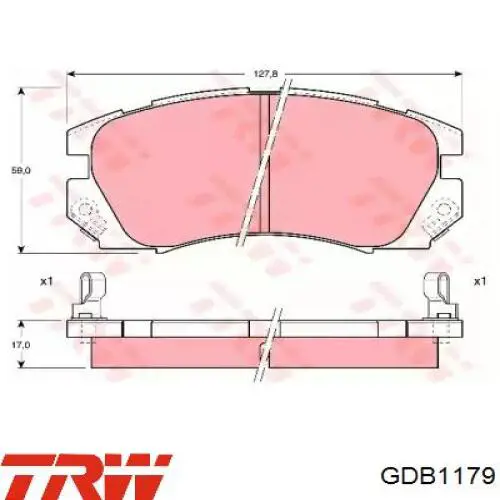 Передние тормозные колодки GDB1179 TRW