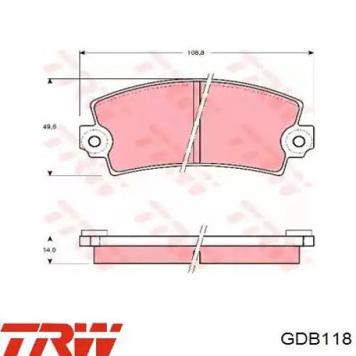 Передние тормозные колодки 424864 Peugeot/Citroen