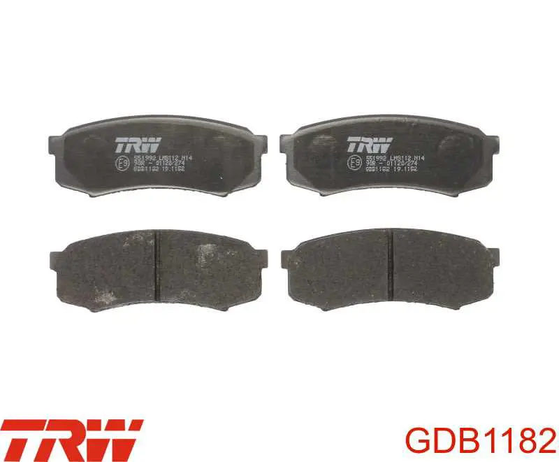 Колодки дисковые  TRW GDB1182 цена, от 21.00 USD