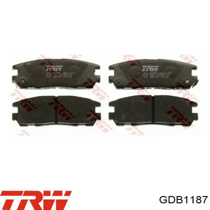 GDB1187 TRW колодки тормозные задние дисковые