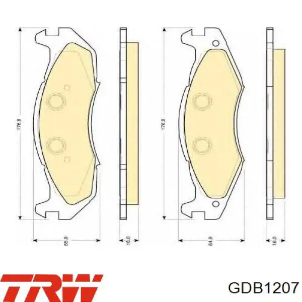 Тормозные колодки Lucas GDB1207