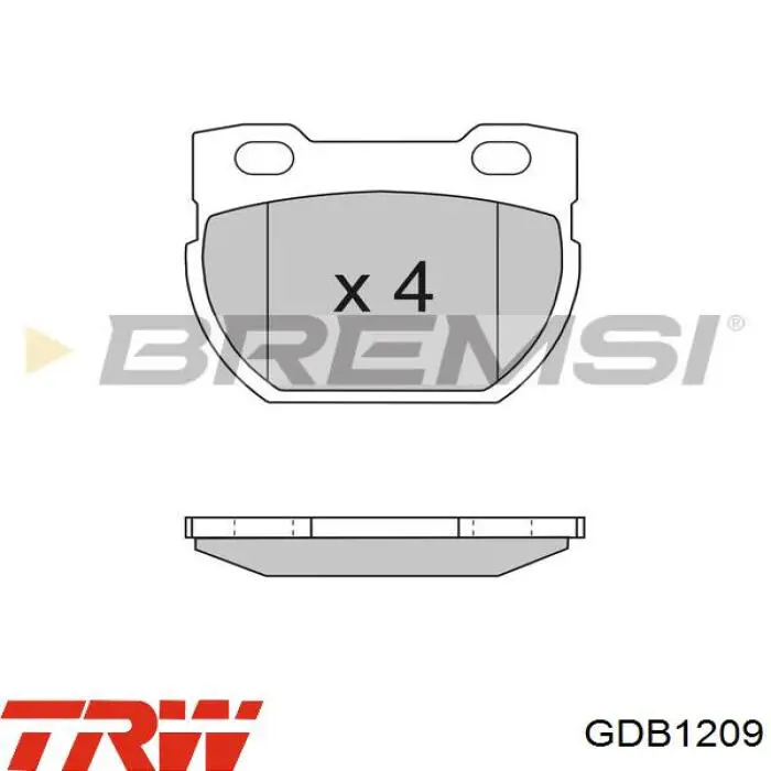 Колодки дисковые  TRW GDB1209 цена, от 31.30 USD