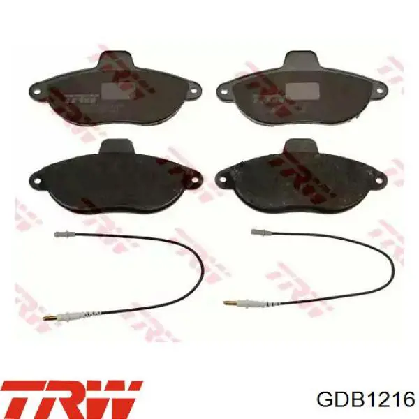 GDB1216 TRW колодки тормозные передние дисковые