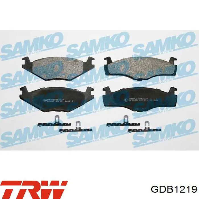 Передние тормозные колодки GDB1219 TRW