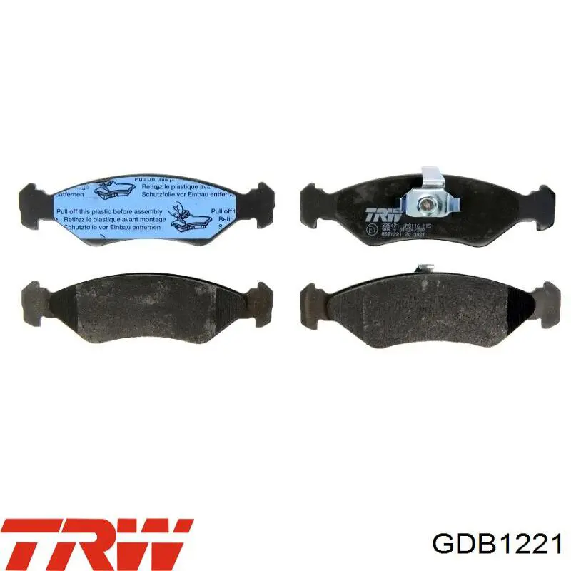 GDB1221 TRW колодки тормозные передние дисковые