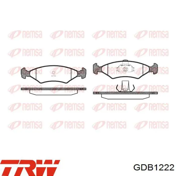 Pastillas freno delanteras GDB1222 TRW