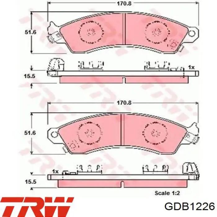 GDB1226 TRW Колодки передние