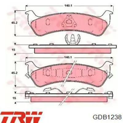 Задние тормозные колодки K04762101 Fiat/Alfa/Lancia