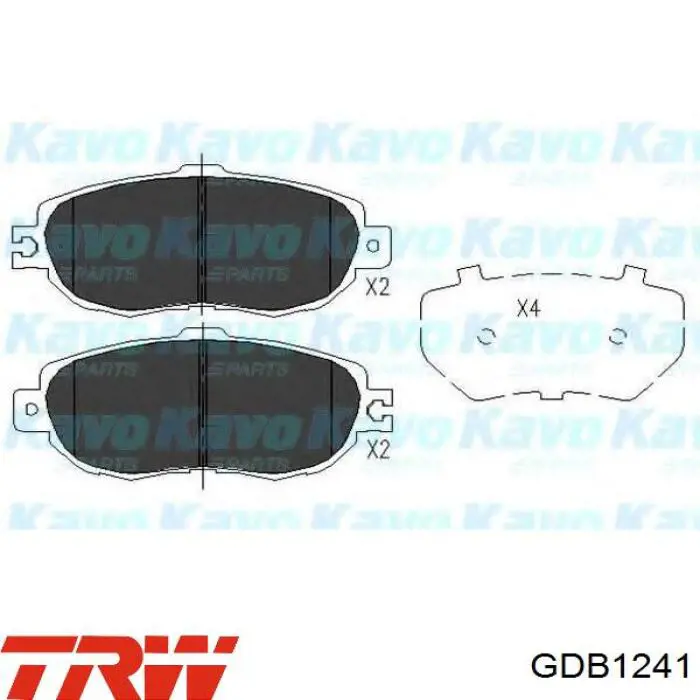 Передние тормозные колодки GDB1241 TRW