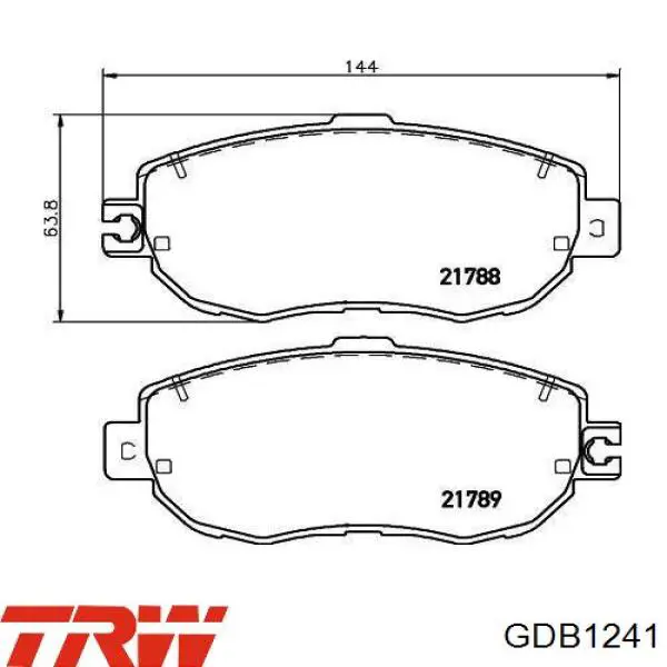 Колодки TRW GDB1241 цена, от 22.02 USD