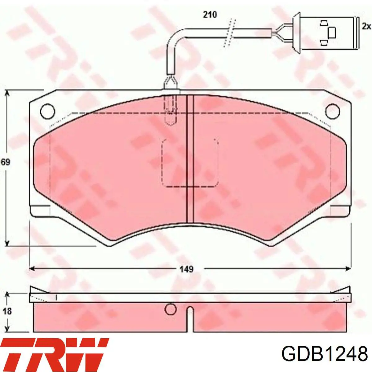 Передние тормозные колодки 986424176 Bosch