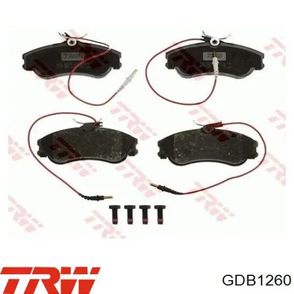 Купить GDB1260 TRW Колодки тормозные