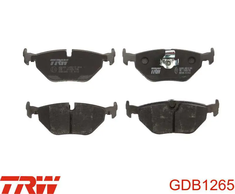 GDB1265 TRW колодки тормозные задние дисковые